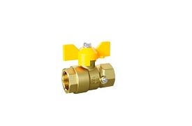 Кран шаровой латунный для манометра LD, Pride, GAS, Ду 15, Ру 40, б...